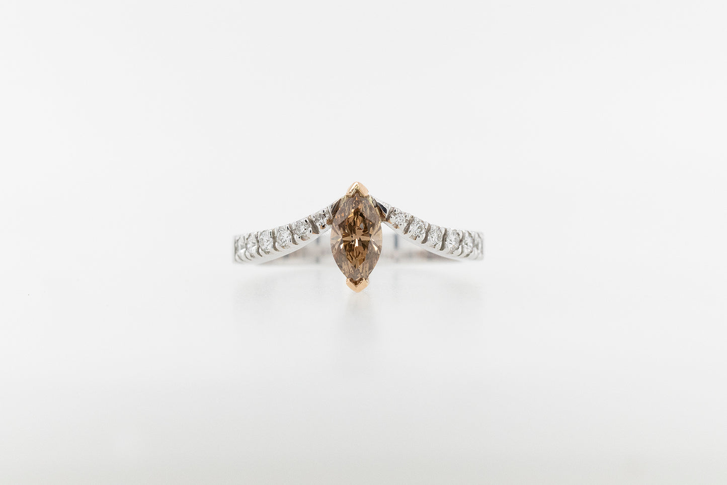 Engagement Ring with Marquise Champagne V