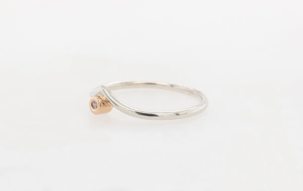 SS 9R Pink Diamond Ring