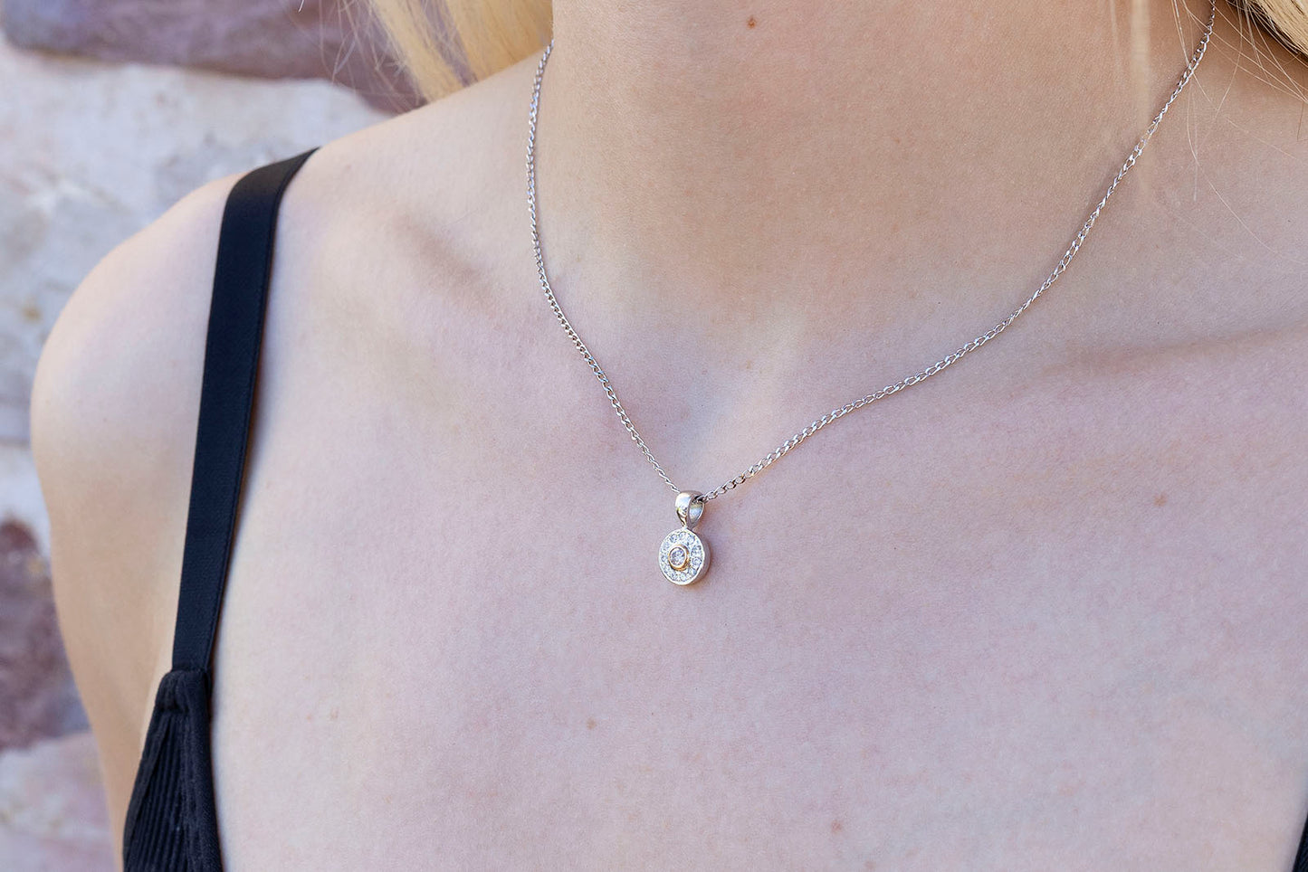 Pink Diamond Pendant 0.10ct 7PR 18WR