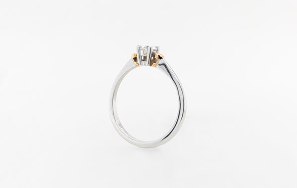 Engagement Ring Bezel Set Pink Diamond