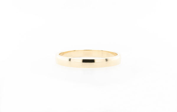 Wedding Ring 9Y 2.5mm wide 1.2mm wall