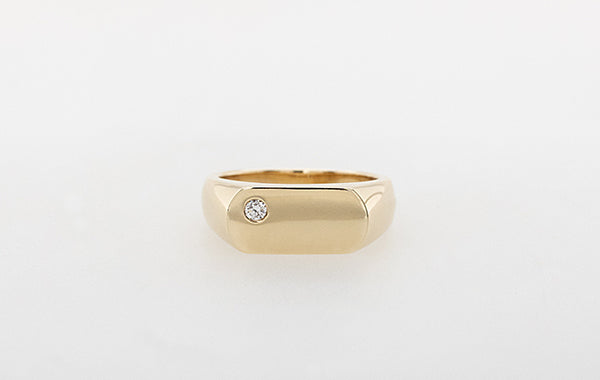 9Y Flat Top Diamond Ring