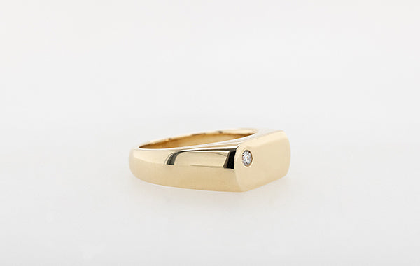 9Y Flat Top Diamond Ring