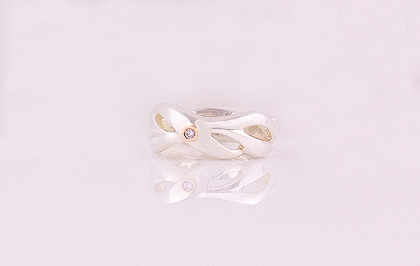 Pink Diamond Ring FLP SS 9R