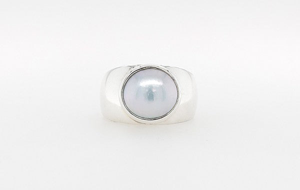 Mabe Pearl Ring Wide Band