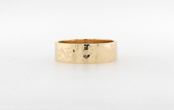 Wedding Ring 9Y Beaten Design