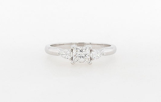 Princess Cut & Pear Engagement Ring