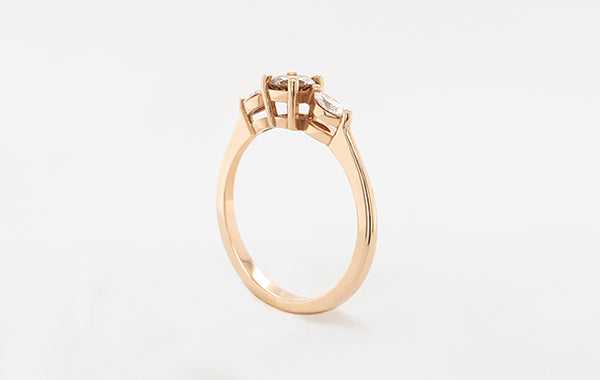 Champagne & Pear Diamond Ring