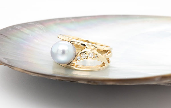 Pearl & Diamond Ring