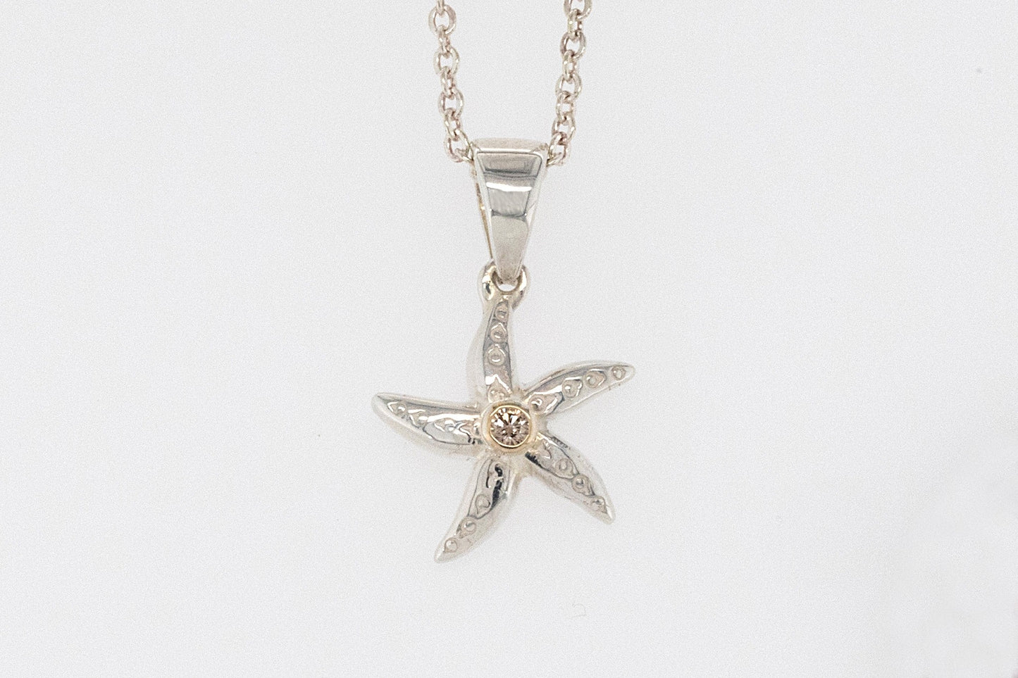Starfish Diamond Pendant SS 9Y