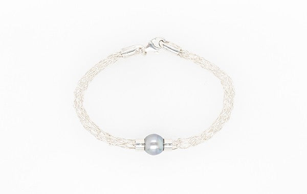 Knitted Bracelet with Pearl SS