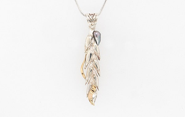 Wheat Collection Keshi Pearl Pendant Filigree Bale