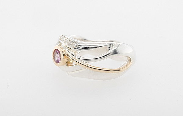 Pink Tourmaline & Diamond Ring