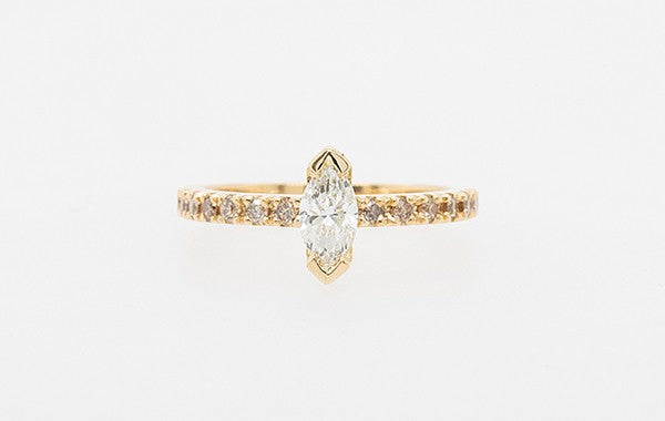 Marquise & Champagne Diamond Ring