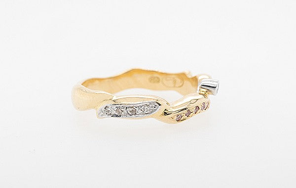 Wedding Ring Pink & Blue Argyle Diamonds
