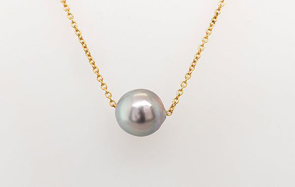 Pearl Slider Necklace Belcher Chain 8.7mm