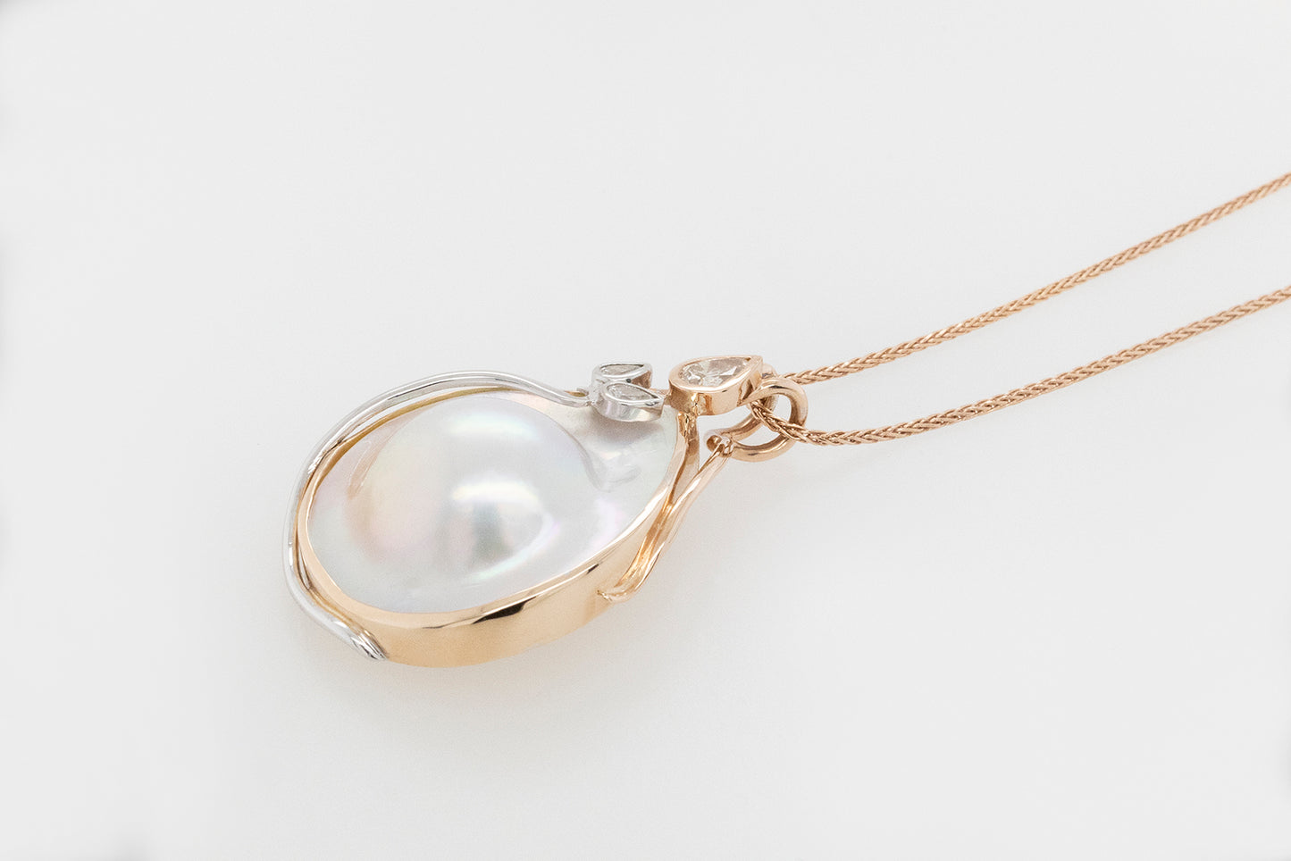 Mabe Pear Diamond Pendant