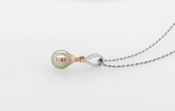 Pearl Diamond Drop Pendant