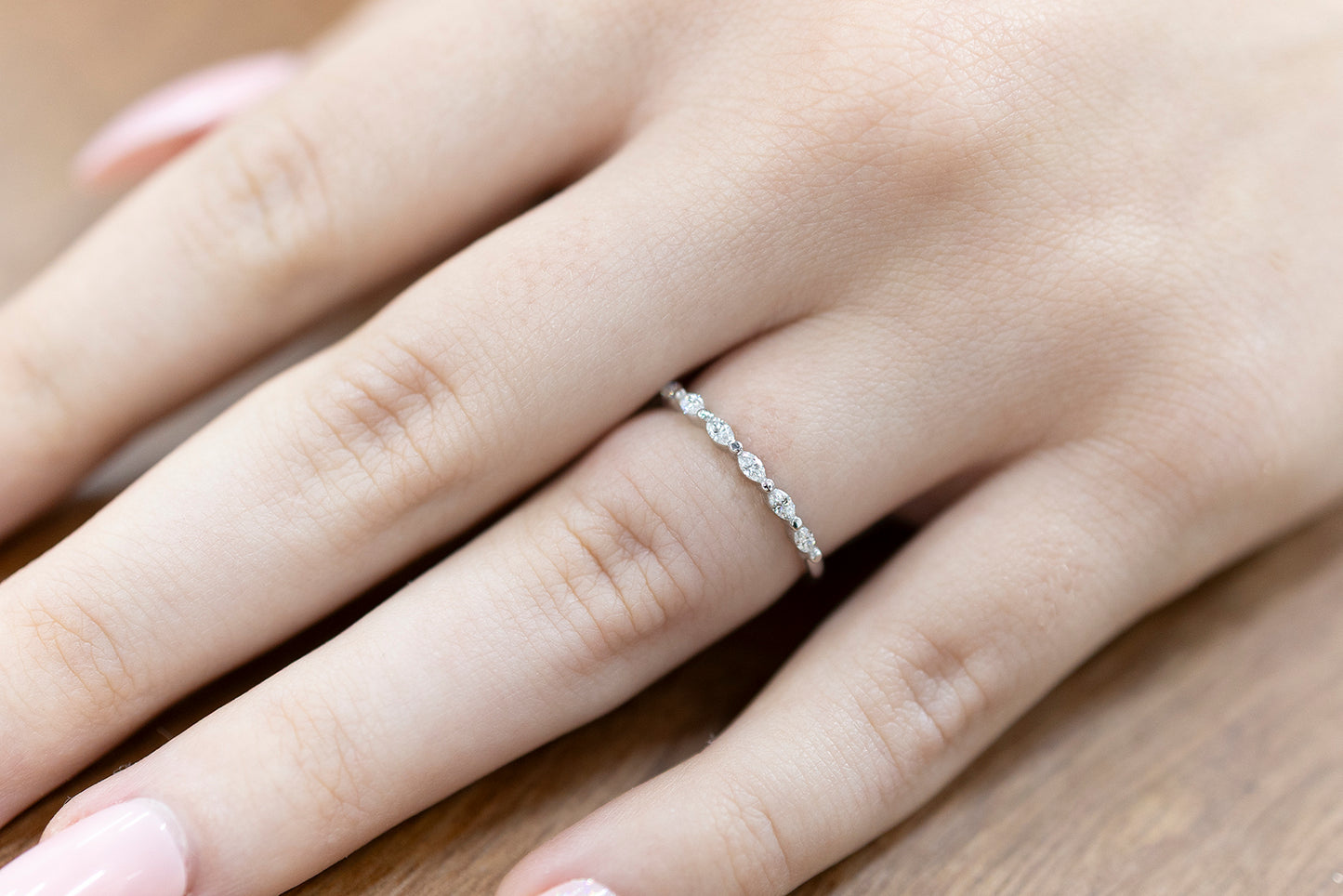 Wedding Ring Marquise Diamonds