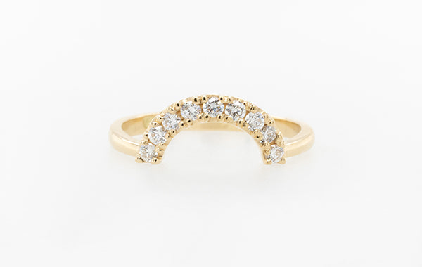 Fitted Half Halo Diamond Eternity Ring