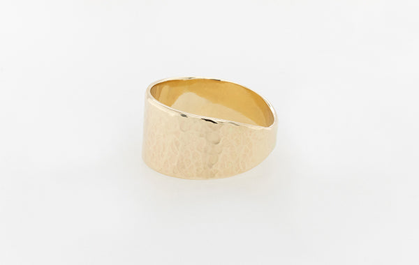 Beaten Wide Thumb Ring