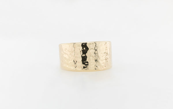 Beaten Wide Thumb Ring