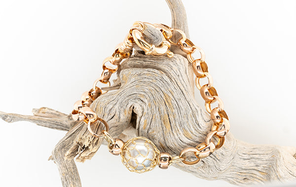 French Knitted Pearl Belcher Bracelet