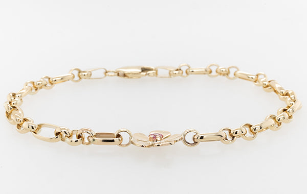 Geraldton Wax Pink Sapphire Fancy Belcher Bracelet