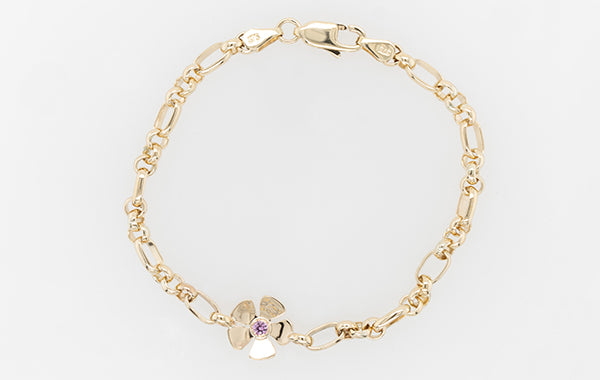 Geraldton Wax Pink Sapphire Fancy Belcher Bracelet