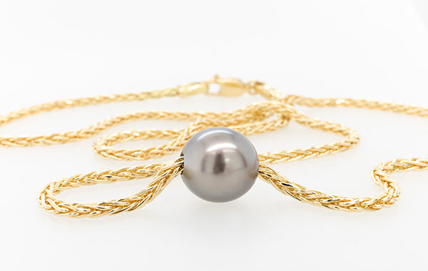 Pearl Slider Wheat Necklace 9.4mm Abrolhos