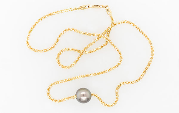 Pearl Slider Wheat Necklace 9.4mm Abrolhos