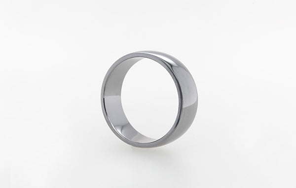 Wedding Ring Gents Tantalum Half-Round Polished