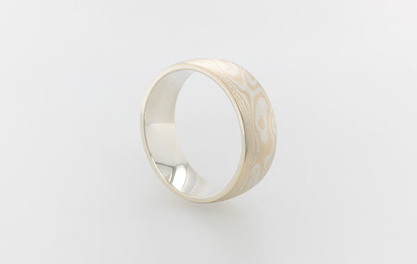 Wedding Ring Mokume-Gane Gold