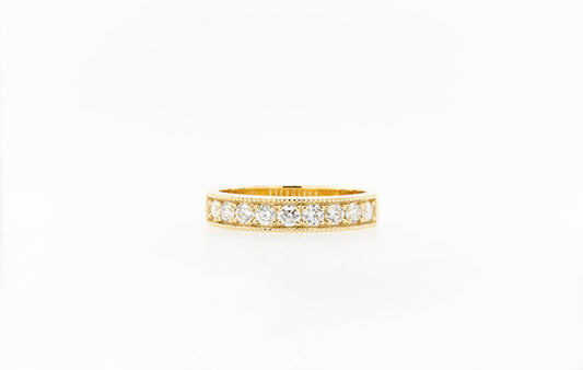 Wedding Ring Diamond Millgrain 2