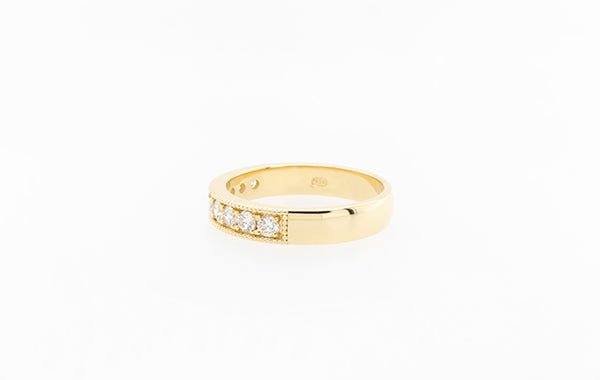 Wedding Ring Diamond Millgrain 2