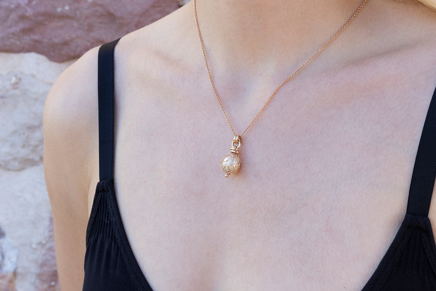 French Knitted Double Loop Pendant