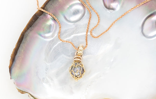 French Knitted Pearl Pendant
