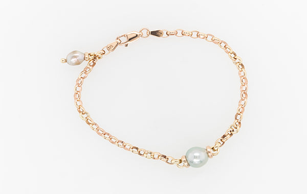 Pearl & Keshi Belcher Bracelet
