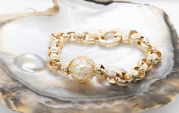 French Knitted Pearl Belcher Bracelet 3