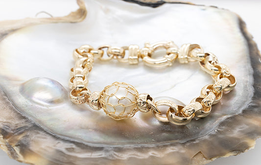 French Knitted Pearl Belcher Bracelet 3