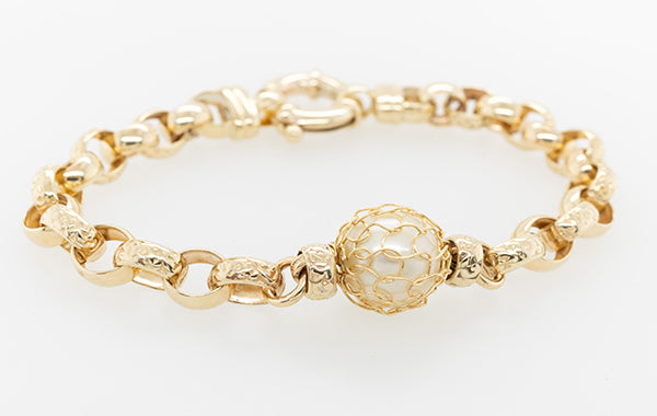 French Knitted Pearl Belcher Bracelet 3