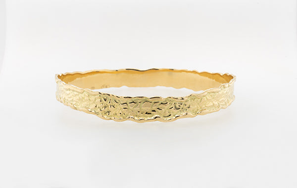 Molten Gold Embossed Bangle