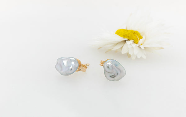 Keshi Pearl Stud Earrings 4