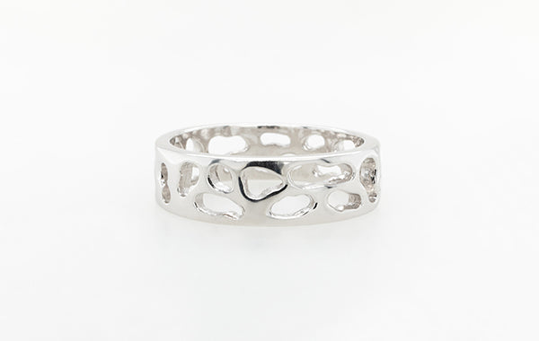 Coral Gent's Ring in Silver