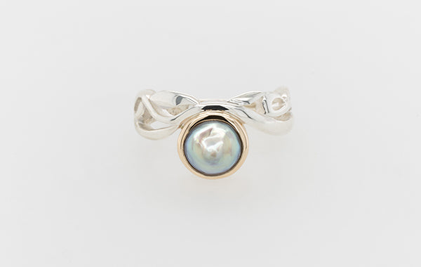 Keshi Pearl Vine Ring