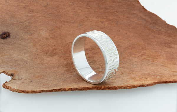 Wedding Ring Bark Cross Design