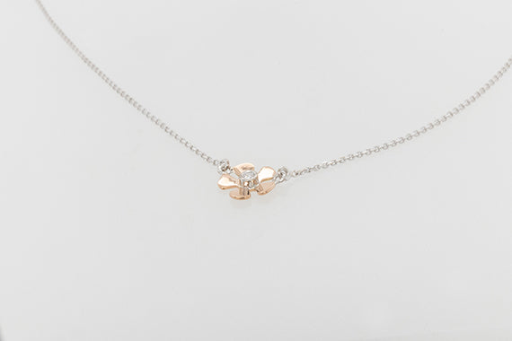 Geraldton Wax Diamond Two Toned Necklace