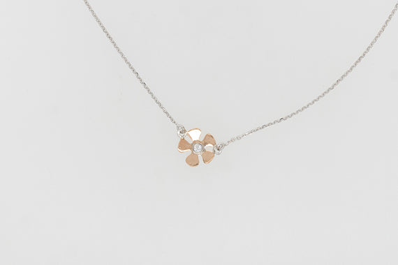 Geraldton Wax Diamond Two Toned Necklace