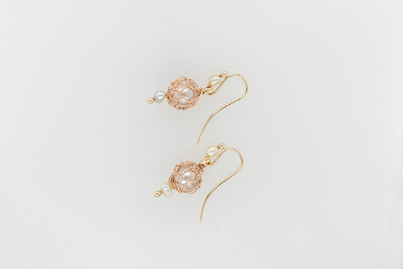 French Knitted Abrolhos Pearl Island RG Earrings