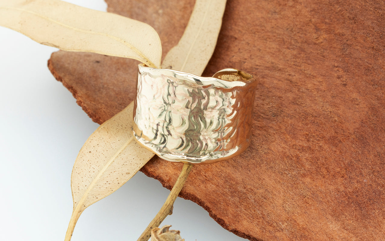 Embossed Molten Cuff Ring
